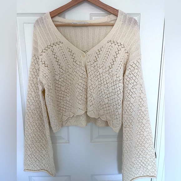 Zara Crochet Cardigan Top - Picture 1 of 2